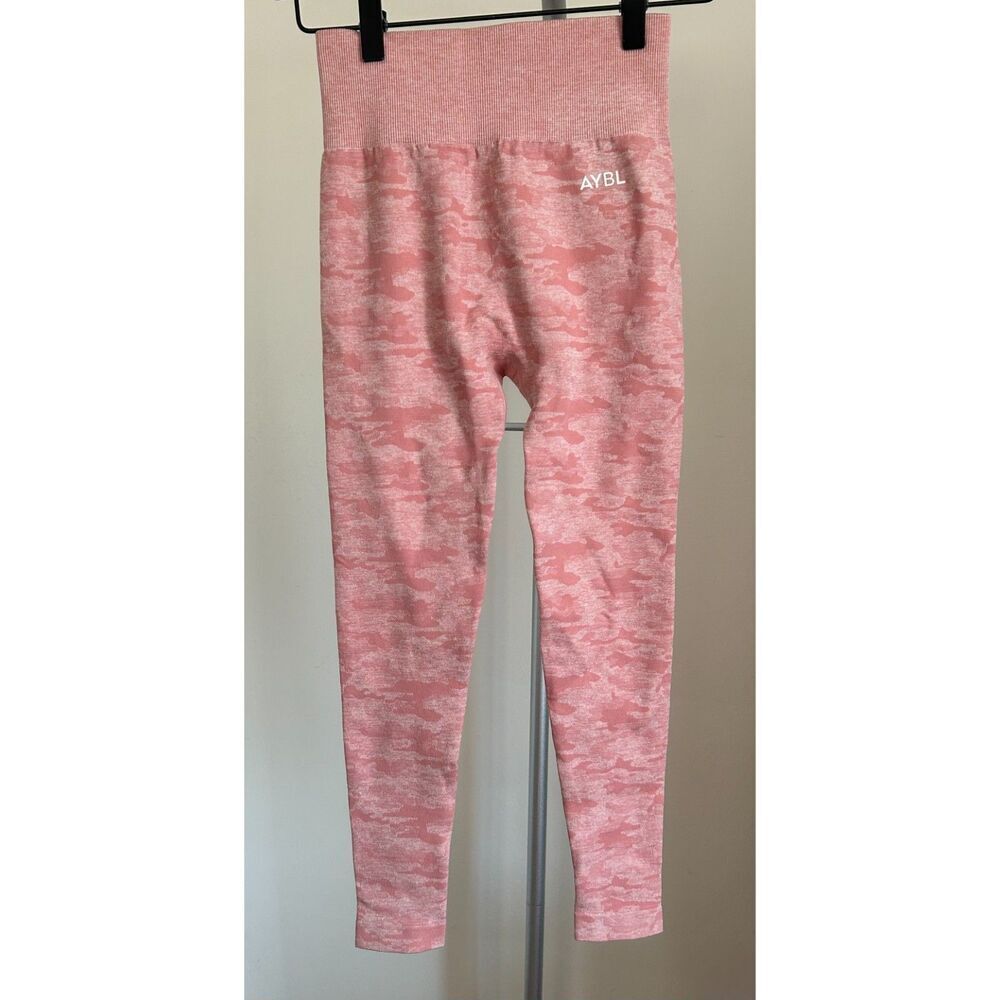 Aybl Beaybl Workout Seamless Leggings Pink Camo Size XS